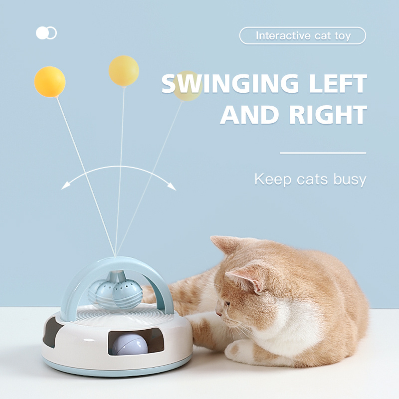 2-in-1 Interactive Cat Toy Rolling Track and Bell Ball