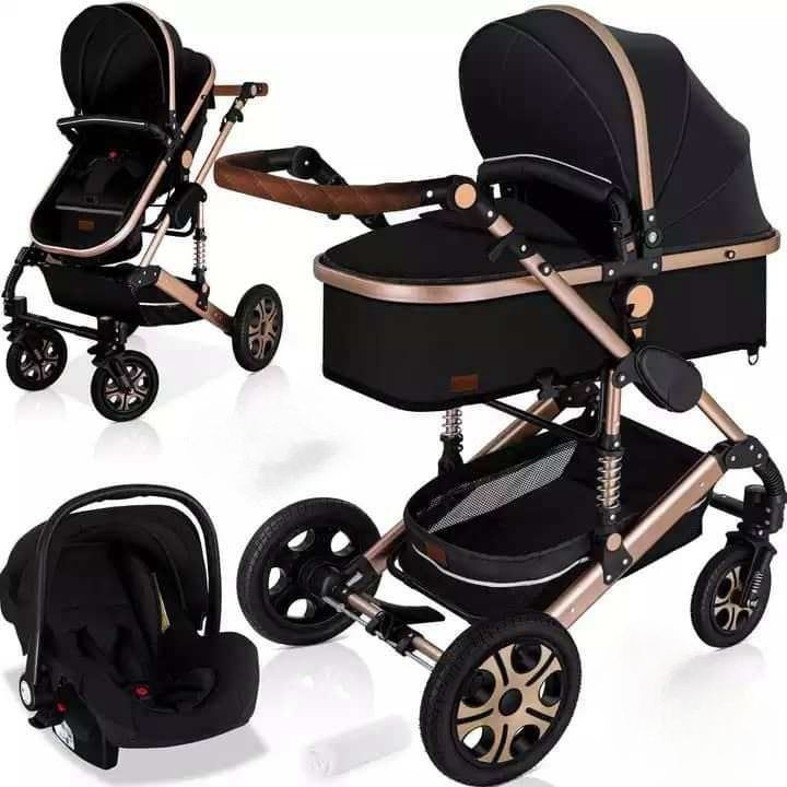 3-in-1 Foldable Luxury Baby Stroller Pram 360 Degrees