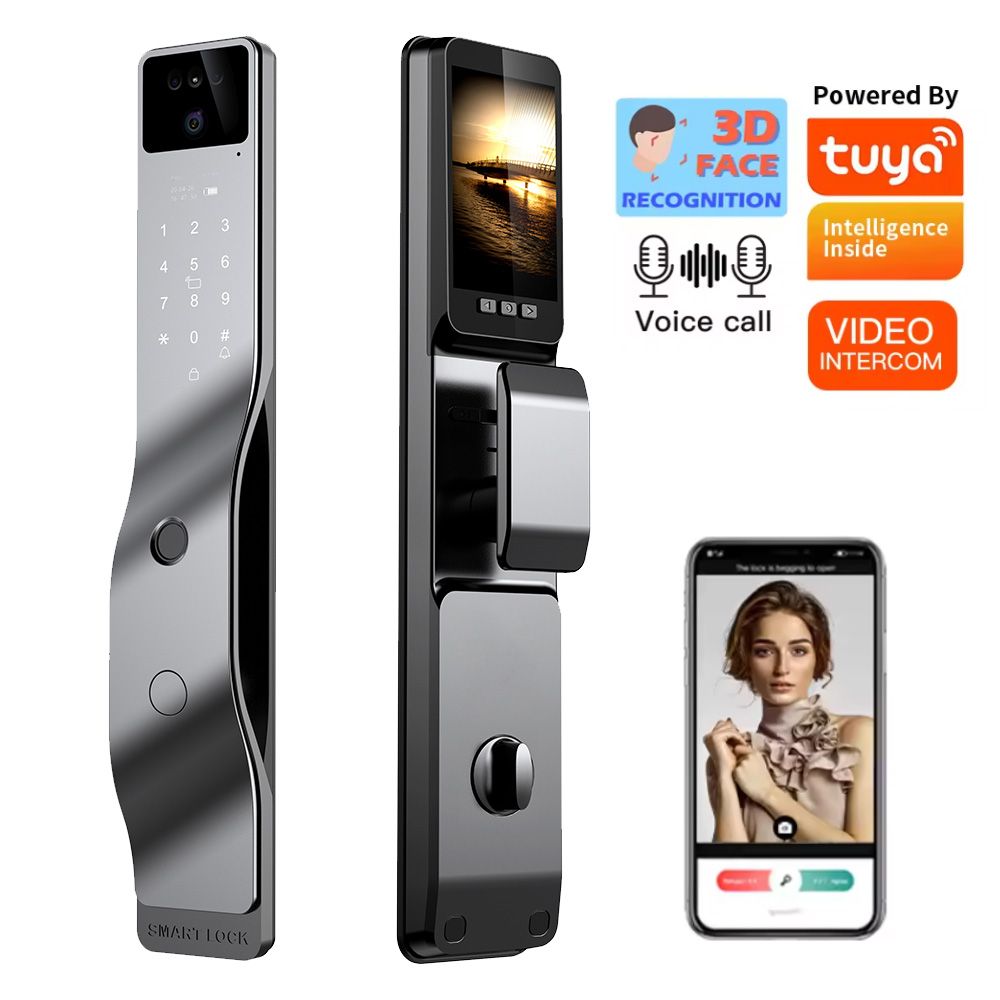 3D Face Recognition Tuya WiFi Keyless Digital Smart Door Lock