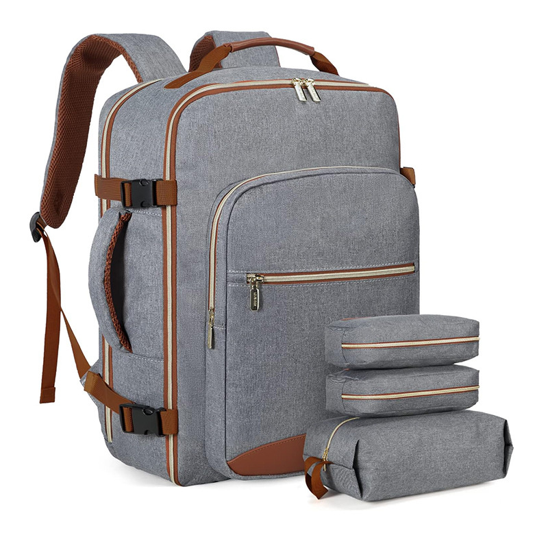 40L Carry-On Travel Backpack With 3 Packing Cubes, 17-Inch Laptop