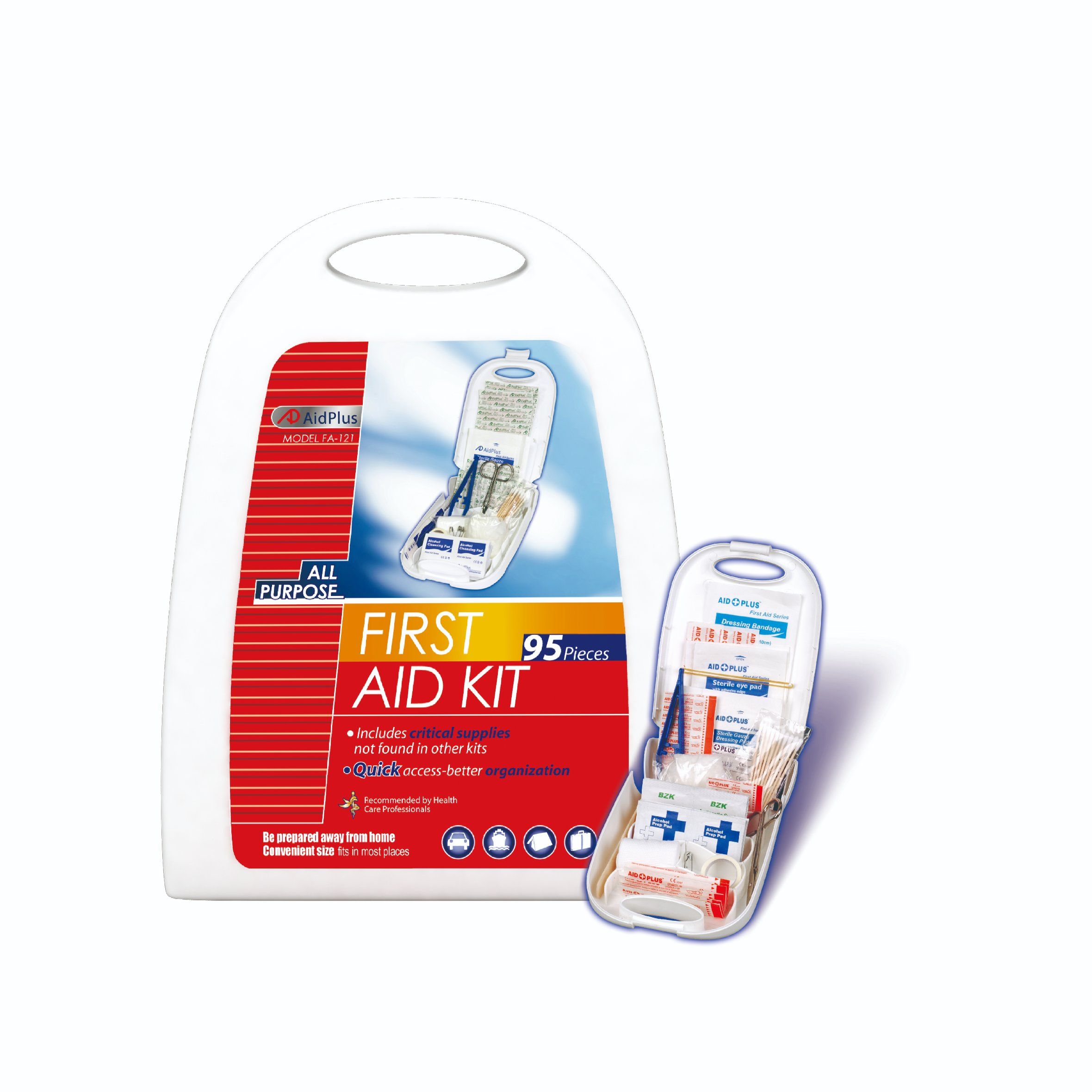 All Purpose Plastic Medical Survival First Aid Kit, CE FDA ISO