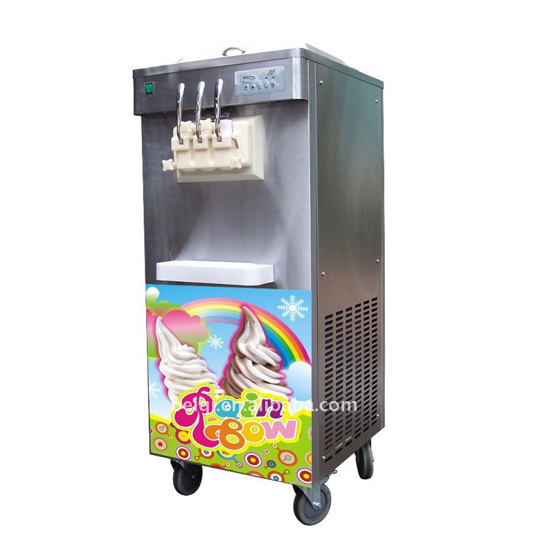 Beiqi Commercial 3-Flavor Frozen Yogurt Soft Serve Ice Cream Machine