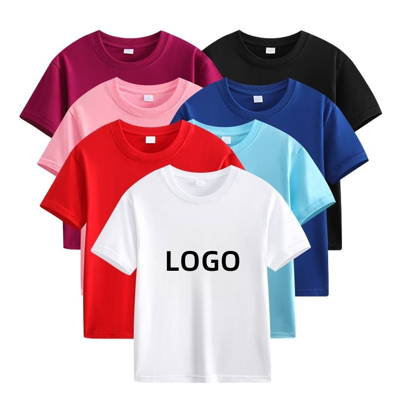 Children's Round Neck Short Sleeve 100% Cotton Blank T-Shirt