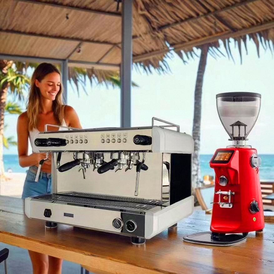 Commercial Double Head Industrial Cappuccino Espresso Coffee Machine
