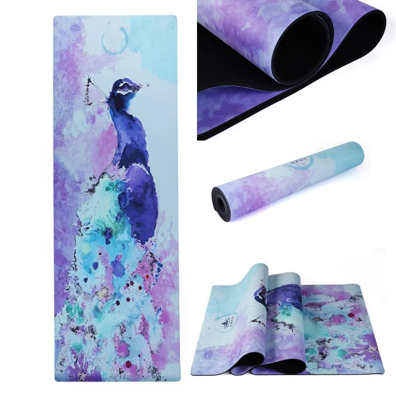 Custom Mandala Non-Slip Vegan Suede Rubber Yoga Mat