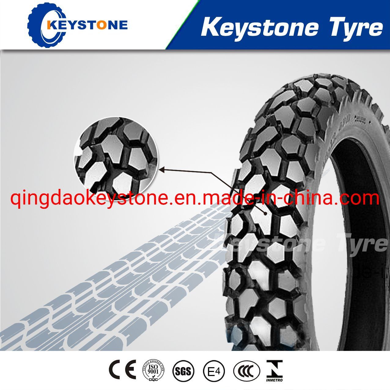 Dual Sport Motorcycle Tire 120/90-18 130/70-17 E-Mark