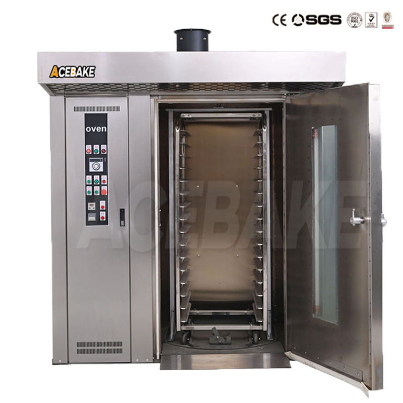 16-32 Tray Electric Rotary Bakery Oven with Trolley for Bread and Cake