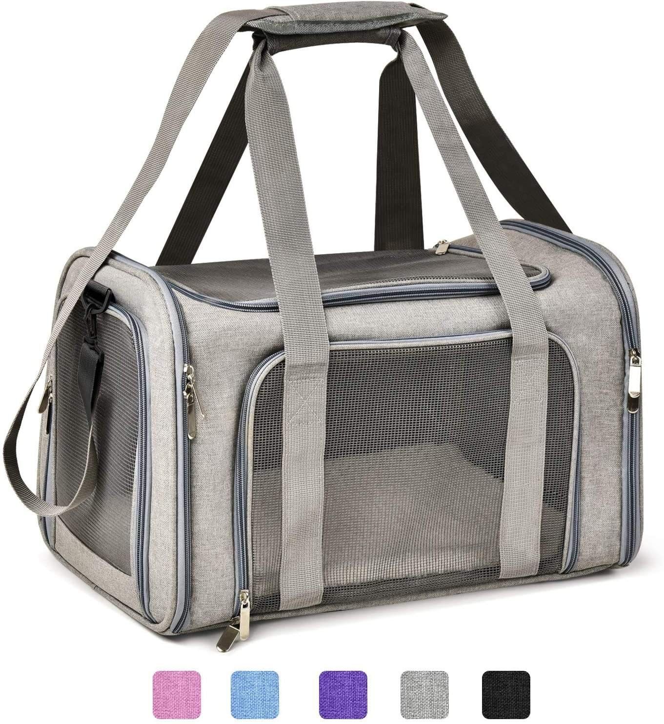 Expandable Foldable Pet Carrier Bag with Breathable Mesh