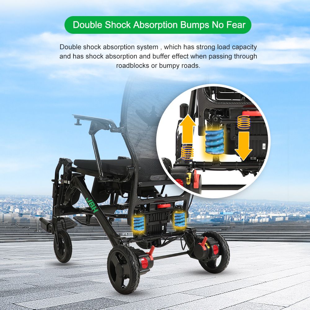 Folding Electric Wheelchair, 20km Range After Full Charge