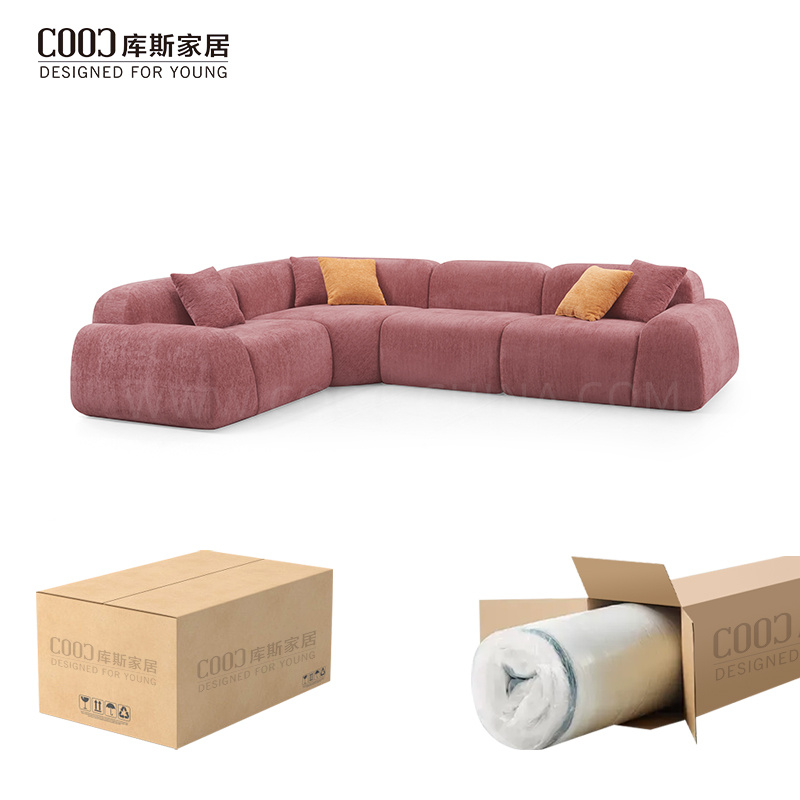 Foshan Modern Fabric L-Shape Modular Sectional Sofa