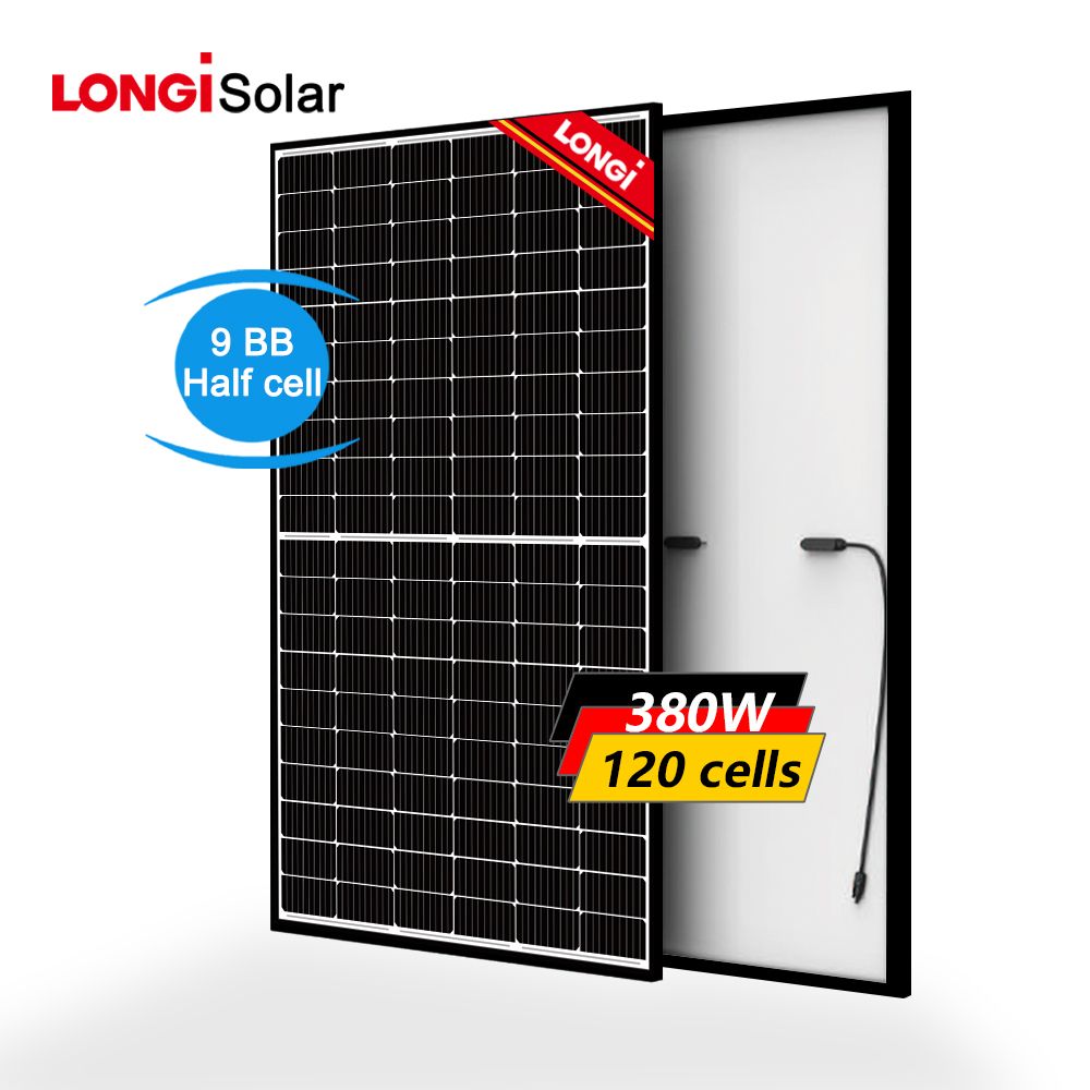 Mono 360W 370W 380W 24V Half Cell Solar PV Module 120 Cells