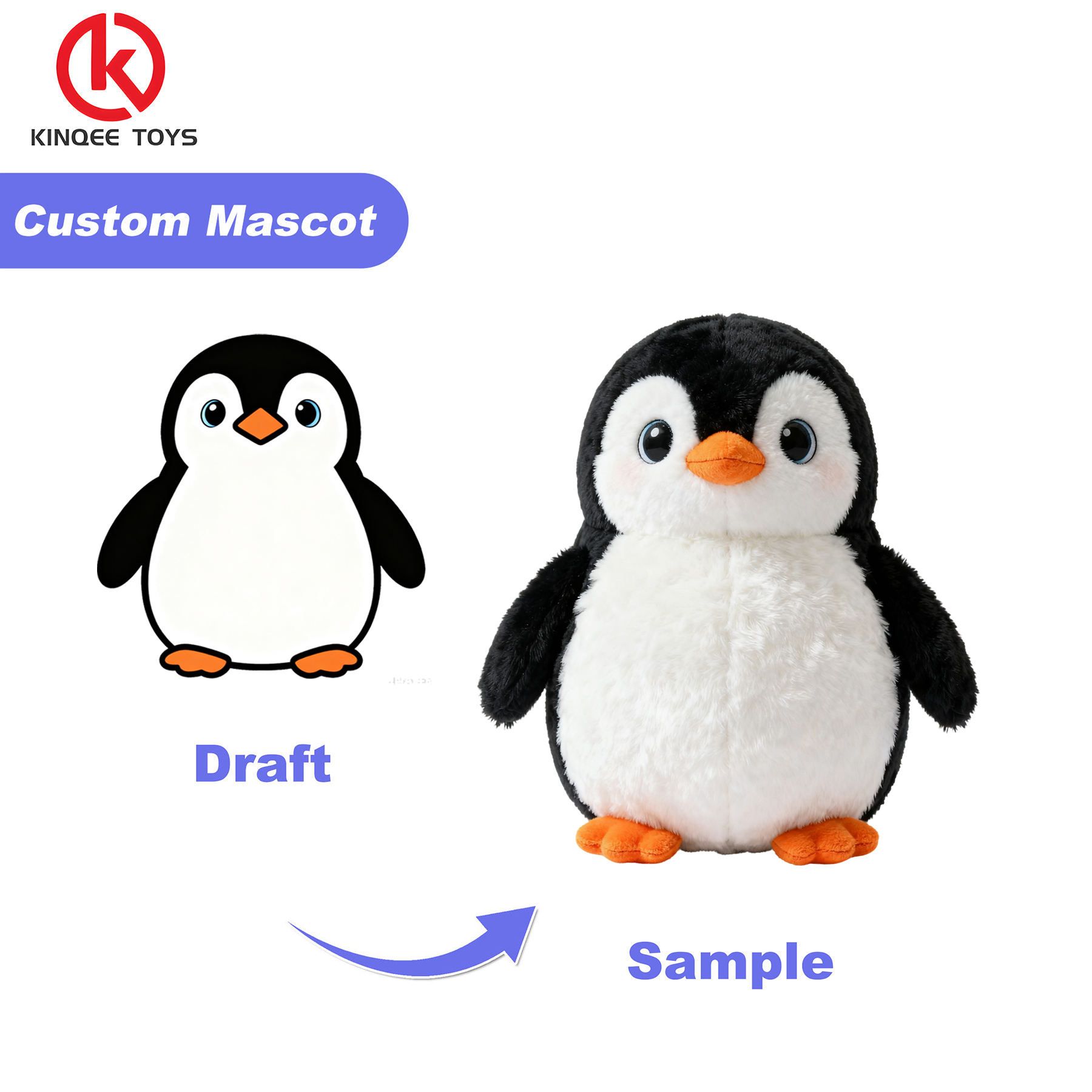 Plush Penguin Doll With Bag Stuffed Animal Toy
